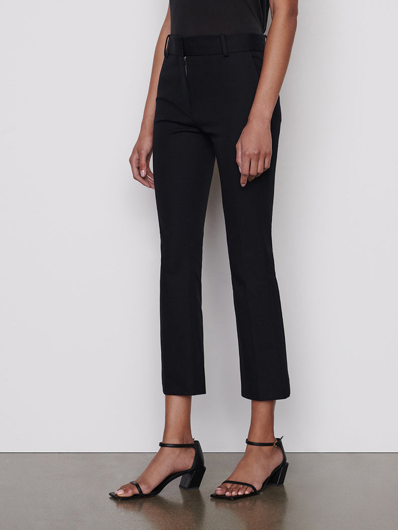 Le Crop Bootcut Trouser - Noir-FRAME-Over the Rainbow