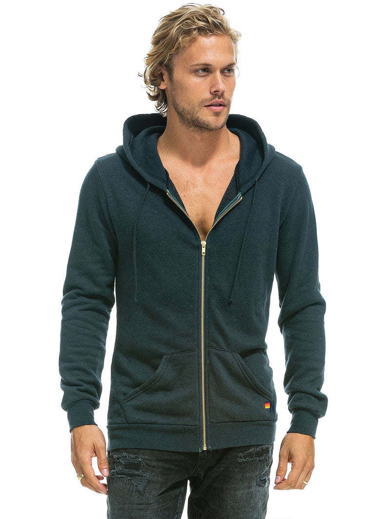 Bolt Zip Hoodie - Charcoal-AVIATOR NATION-Over the Rainbow