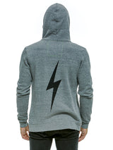 Bolt Zip Hoodie - Heather Grey-AVIATOR NATION-Over the Rainbow