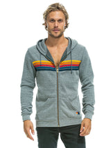 5 Stripe Hoodie - Heather Grey-AVIATOR NATION-Over the Rainbow