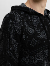 Bandana Print Hoodie - Grey Black-AUTUMN CASHMERE-Over the Rainbow