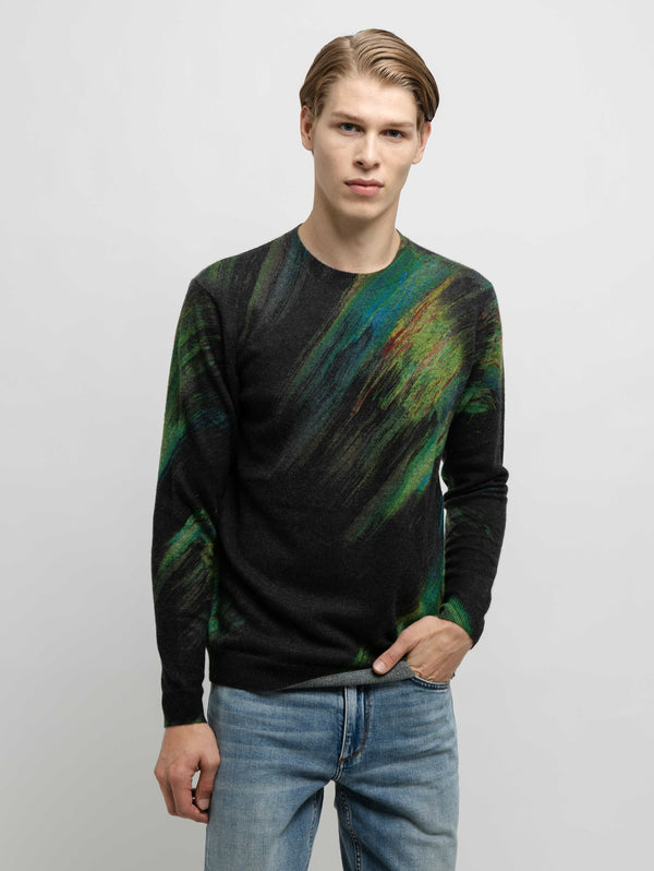 Brush Sweater - Green Combo-AUTUMN CASHMERE-Over the Rainbow