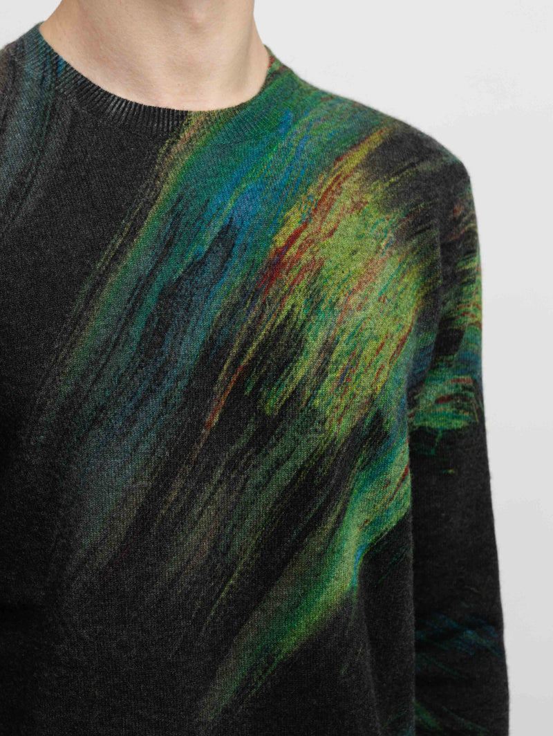 Brush Sweater - Green Combo-AUTUMN CASHMERE-Over the Rainbow
