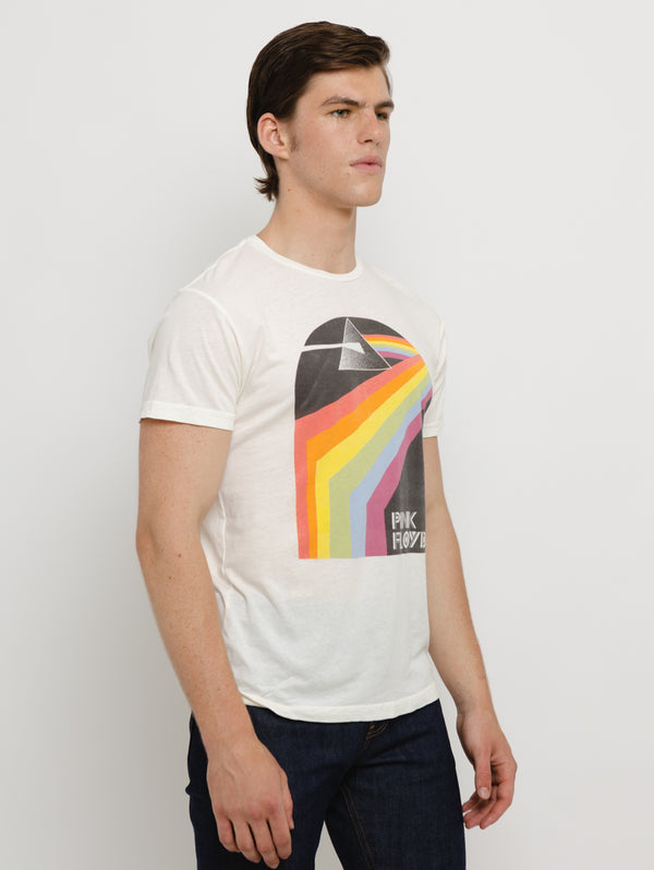 Pink Floyd Prism T-Shirt - Antique White-Retro Brand Black Label-Over the Rainbow