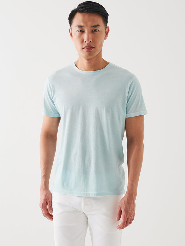 Short Sleeve Pima Spray Tee - Celery-Patrick Assaraf-Over the Rainbow