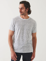 Short Sleeve Crew Print Tee - White-Patrick Assaraf-Over the Rainbow