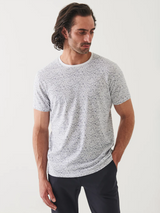 Short Sleeve Crew Print Tee - White-Patrick Assaraf-Over the Rainbow