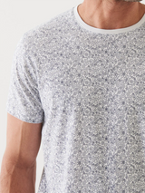 Short Sleeve Crew Print Tee - White-Patrick Assaraf-Over the Rainbow