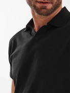 Iconic Open Polo - Black-Patrick Assaraf-Over the Rainbow