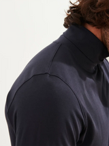 Pima Turtleneck Top - Midnight-Patrick Assaraf-Over the Rainbow