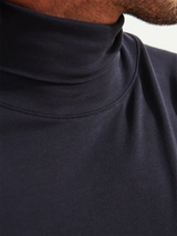 Pima Turtleneck Top - Midnight-Patrick Assaraf-Over the Rainbow