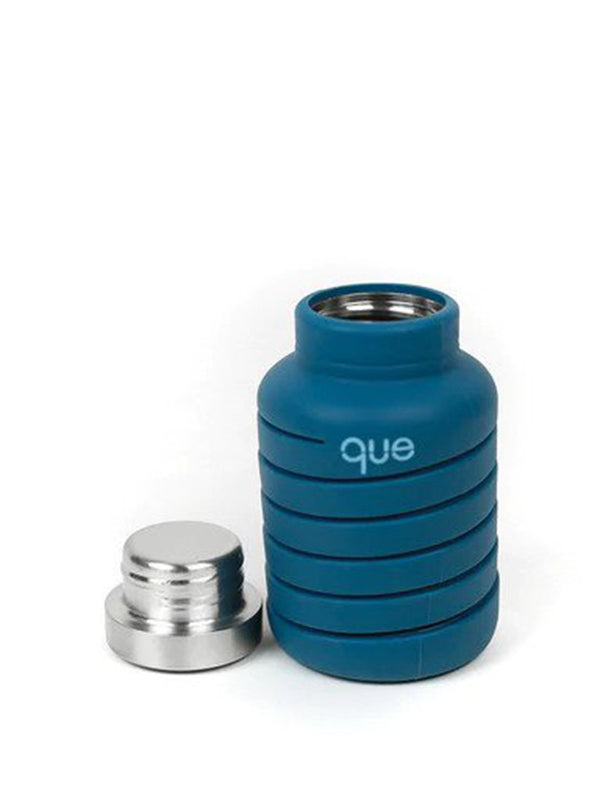 Collapsible Bottle 20 Oz - Steel Blue-QUE BOTTLE-Over the Rainbow