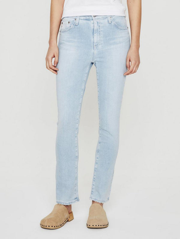 Mari High Rise Crop Straight Jean- 21 Yr Coastline-AG Jeans-Over the Rainbow