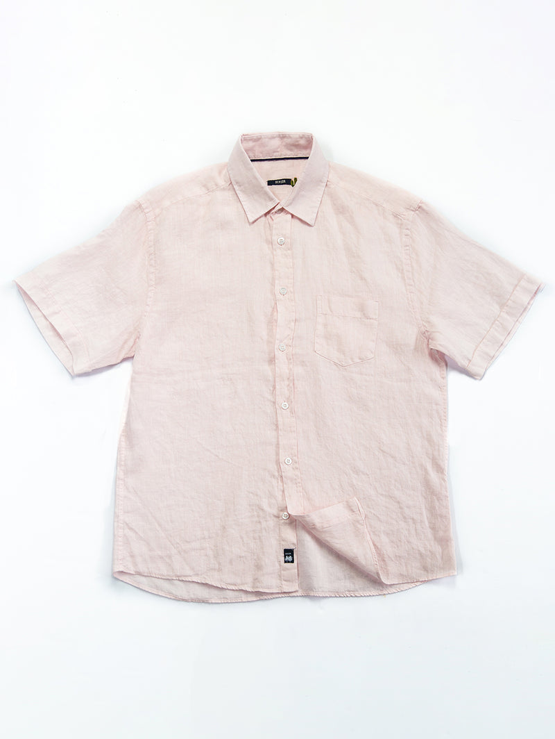 Miami Short Sleeve Shirt - Pale Pink-Benson-Over the Rainbow