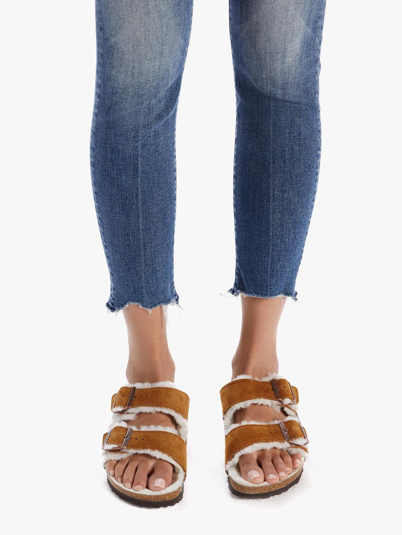 Looker High Waisted Ankle Fray Skinny Jean - Walking On Coals-Mother-Over the Rainbow