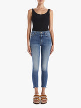 Looker High Waisted Ankle Fray Skinny Jean - Walking On Coals-Mother-Over the Rainbow