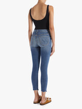 Looker High Waisted Ankle Fray Skinny Jean - Walking On Coals-Mother-Over the Rainbow