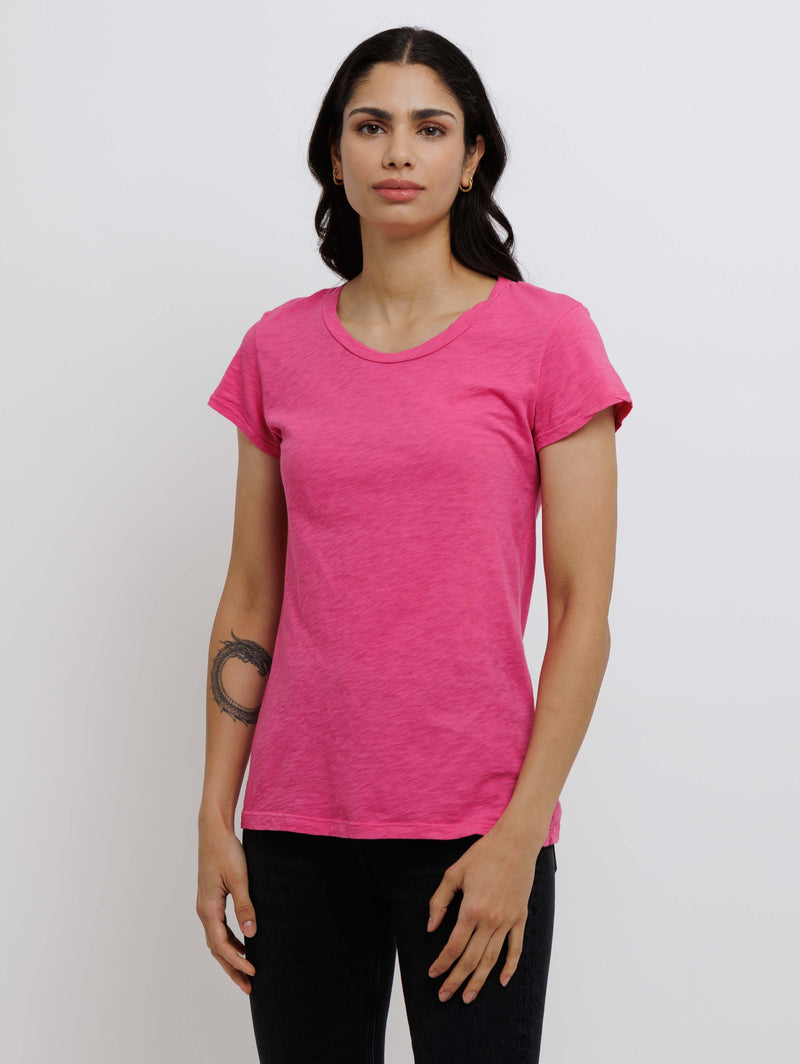 Odelia Short Sleeve Crew Tee-Velvet-Over the Rainbow