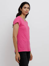 Odelia Short Sleeve Crew Tee-Velvet-Over the Rainbow
