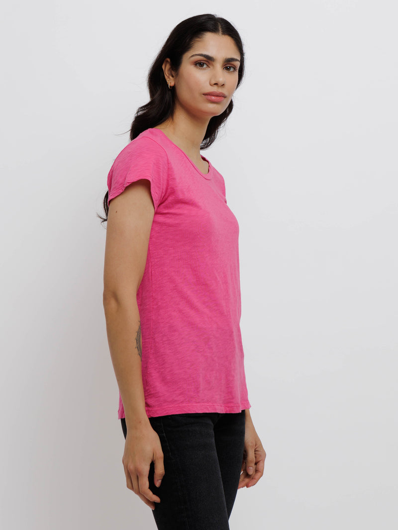Odelia Short Sleeve Crew Tee-Velvet-Over the Rainbow
