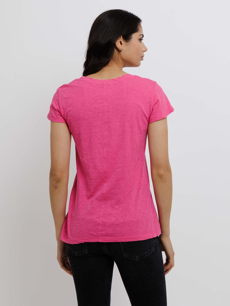 Odelia Short Sleeve Crew Tee-Velvet-Over the Rainbow