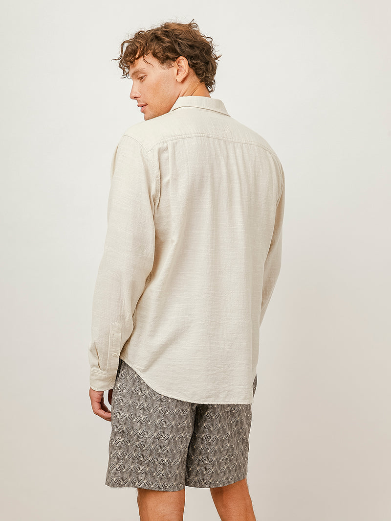 Wyatt Button Down Shirt - Hummus-Rails-Over the Rainbow