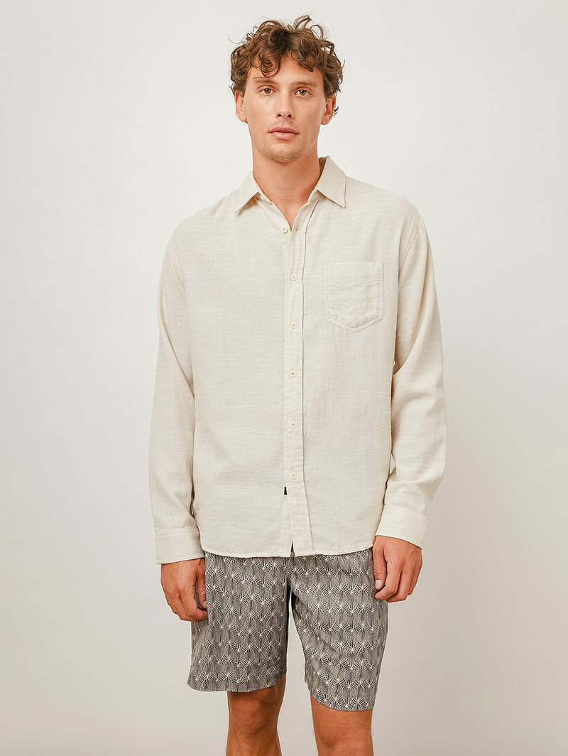 Wyatt Button Down Shirt - Hummus-Rails-Over the Rainbow