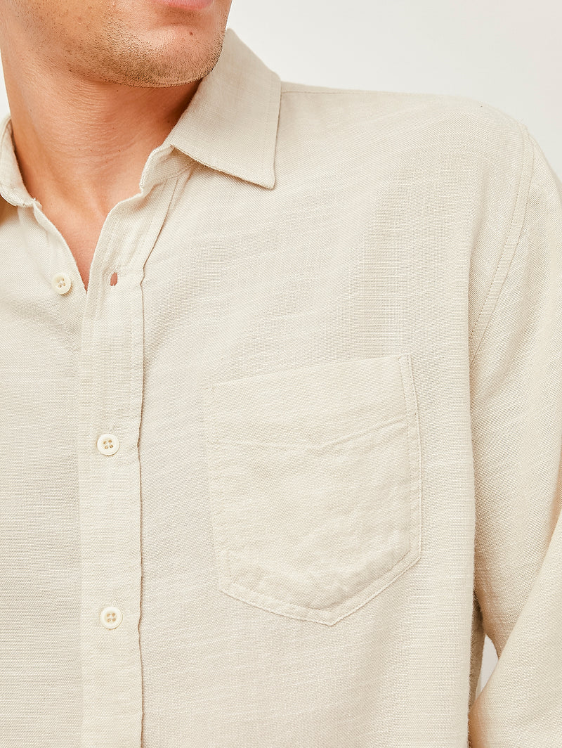 Wyatt Button Down Shirt - Hummus-Rails-Over the Rainbow