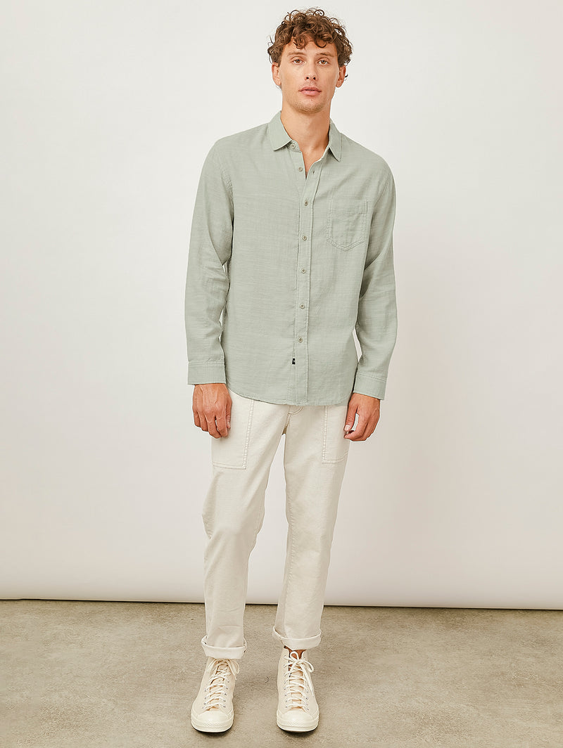 Wyatt Button Down Shirt - Sage-Rails-Over the Rainbow
