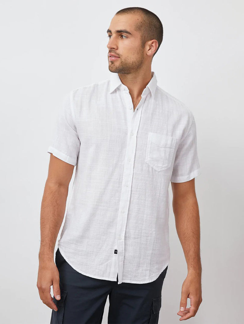 Fairfax Short Sleeve Shirt - White-Rails-Over the Rainbow