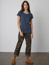 Odelia Short Sleeve Crew Tee-Velvet-Over the Rainbow