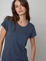 Odelia Short Sleeve Crew Tee-Velvet-Over the Rainbow