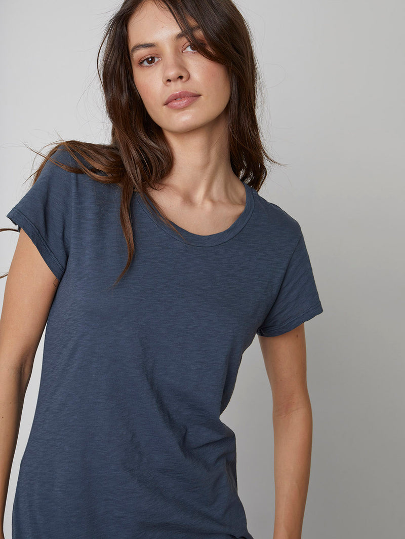 Odelia Short Sleeve Crew Tee-Velvet-Over the Rainbow