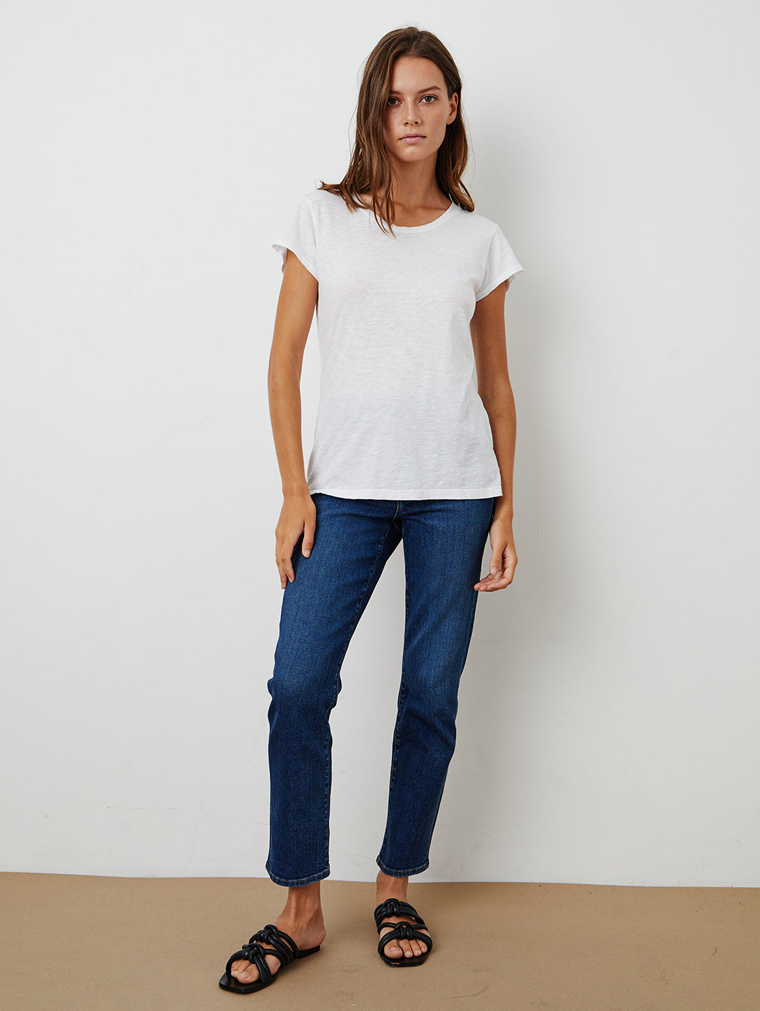 Odelia Short Sleeve Crew Tee-Velvet-Over the Rainbow