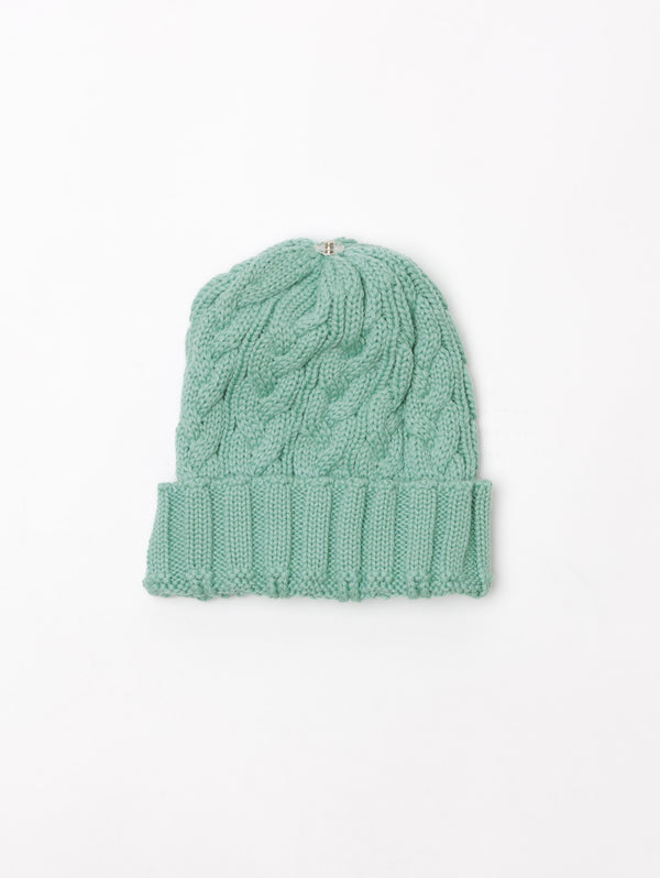 Charlie Cable Toque - Green Tones-Lindo F-Over the Rainbow