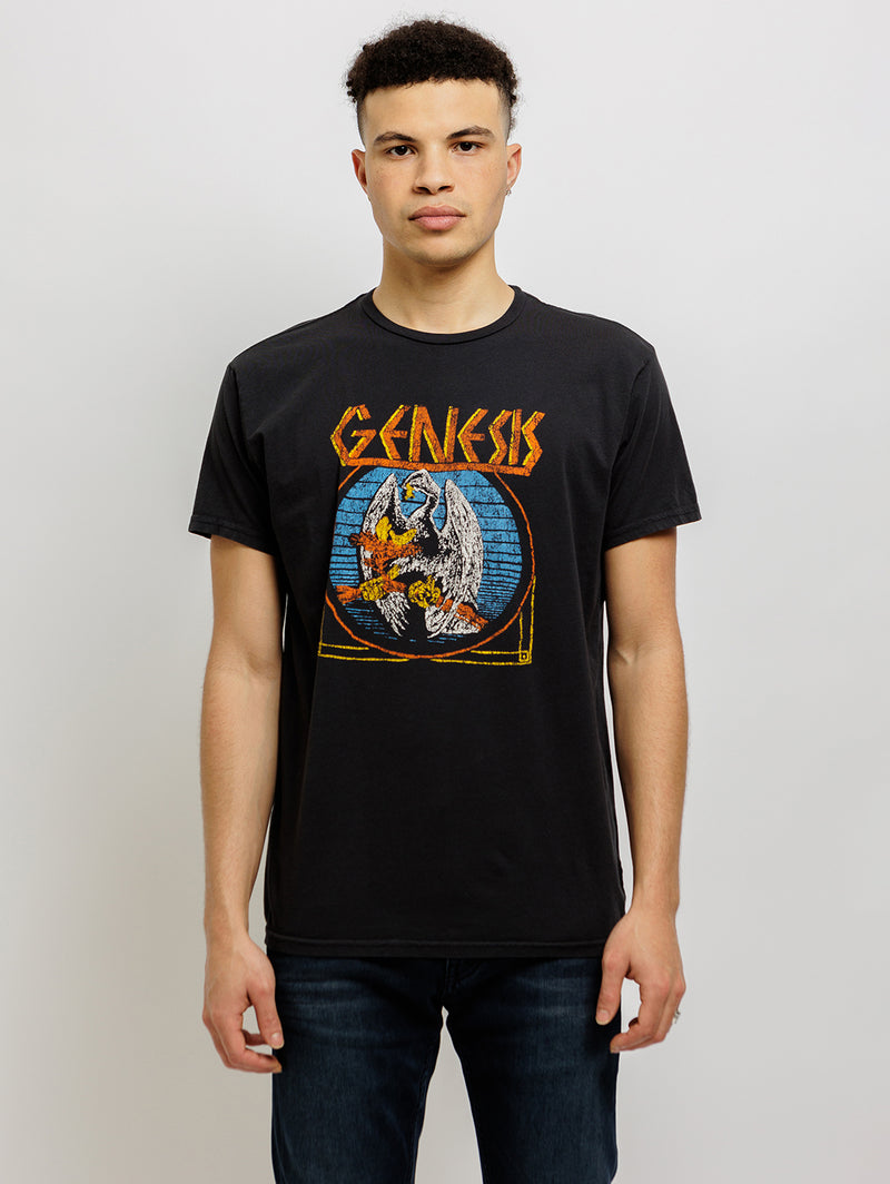 Genesis Eagle T-Shirt - Vintage Black-Retro Brand Black Label-Over the Rainbow