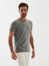 Iconic Pima Stretch V-Neck T-Shirt-Patrick Assaraf-Over the Rainbow