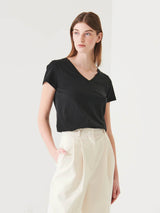 Short Sleeve V-Neck Classic Tee-Patrick Assaraf-Over the Rainbow