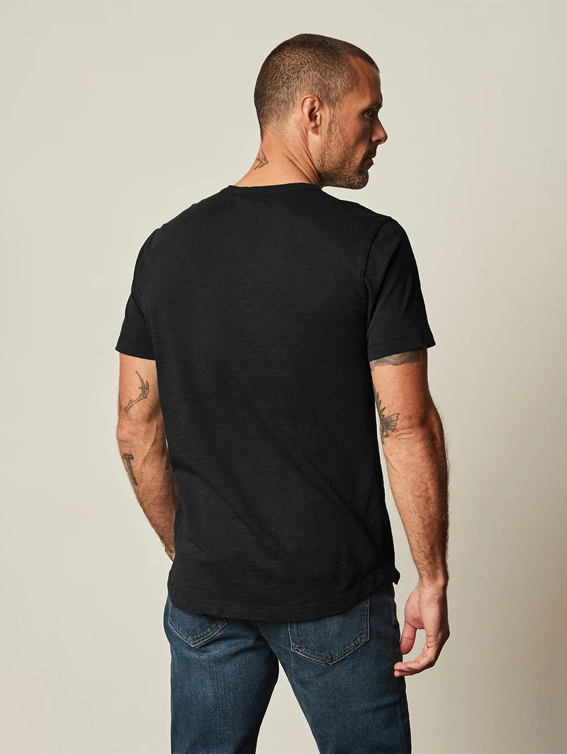 Amaro Slub Short Sleeve T-Shirt - Black-Velvet-Over the Rainbow
