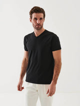 Iconic Pima Stretch V-Neck T-Shirt-Patrick Assaraf-Over the Rainbow