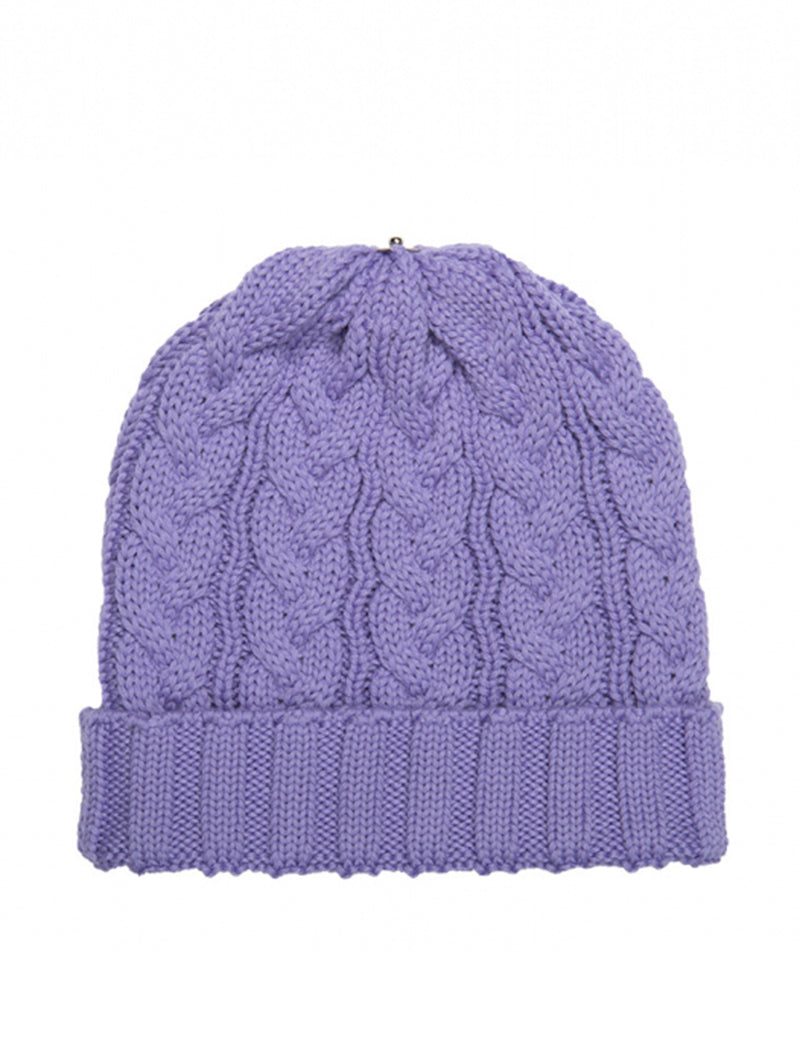 Charlie Cable Toque - Purple Tones-Lindo F-Over the Rainbow