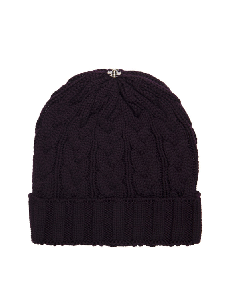 Charlie Cable Toque - Purple Tones-Lindo F-Over the Rainbow