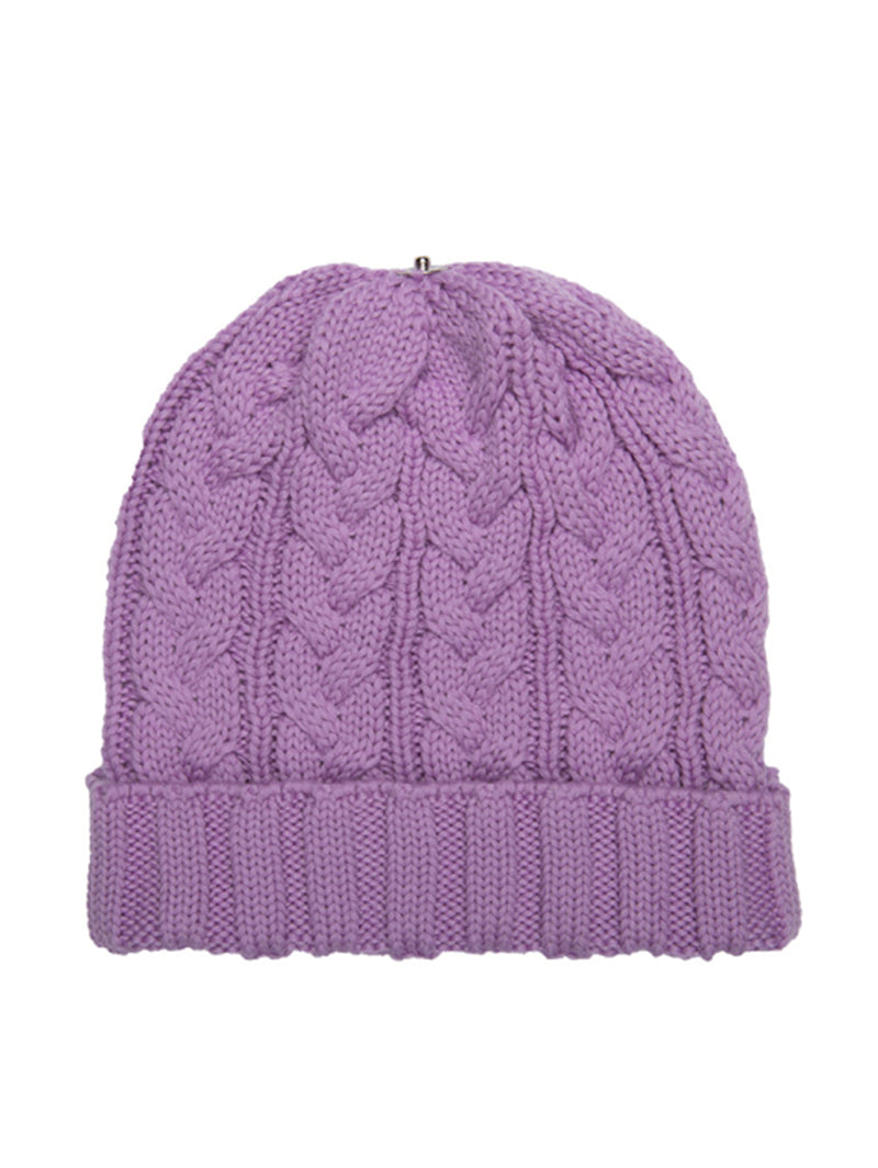 Charlie Cable Toque - Purple Tones-Lindo F-Over the Rainbow