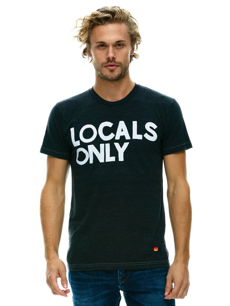 Locals Only T-Shirt - Charcoal-AVIATOR NATION-Over the Rainbow