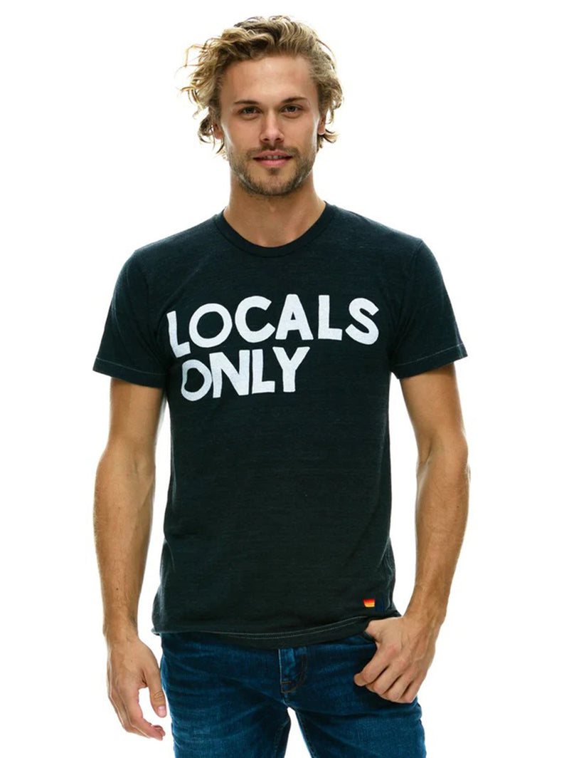 Locals Only T-Shirt - Charcoal-AVIATOR NATION-Over the Rainbow
