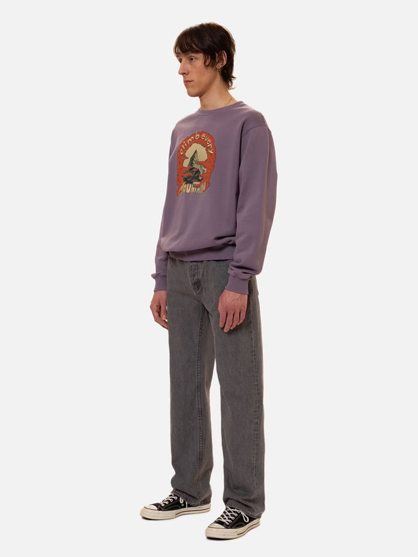 Lasse Every Mountain Sweatshirt - Lilac-Nudie Jeans-Over the Rainbow