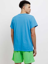 Puff Logo T-Shirt - Electric Blue-PASADENA LEISURE CLUB-Over the Rainbow