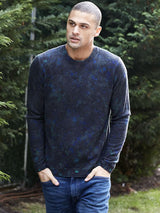 Splatter Print Sweater - Navy Combo-AUTUMN CASHMERE-Over the Rainbow