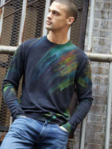 Brush Sweater - Green Combo-AUTUMN CASHMERE-Over the Rainbow