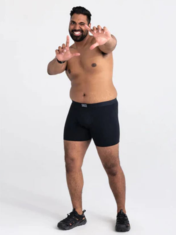 Ultra Soft Boxer Brief Fly 2 Pack - Black Grey-SAXX-Over the Rainbow